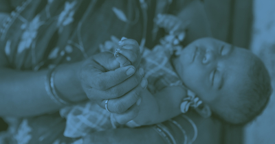 Mother with polio child